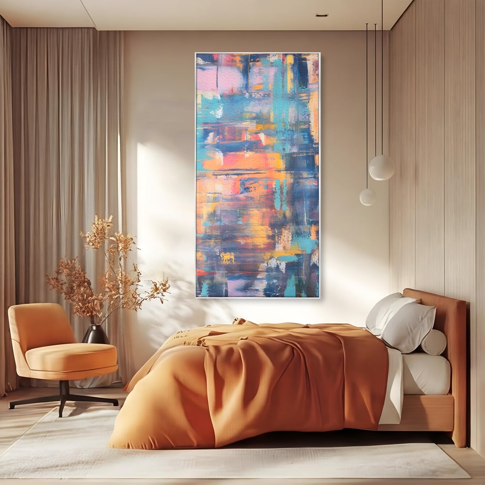 Leinwandbilder Premium LuxCanva® C1226, Abstrakte Farben Landschaft, Entspannen, Wohnzimmer, Lebendige Farben