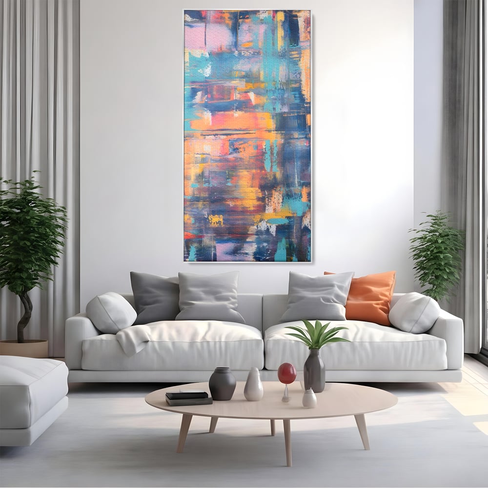 Leinwandbilder Premium LuxCanva® C1226, Abstrakte Farben Landschaft, Entspannen, Wohnzimmer, Lebendige Farben