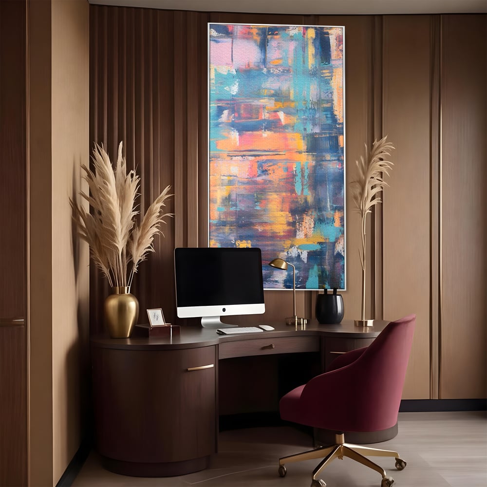 Leinwandbilder Premium LuxCanva® C1226, Abstrakte Farben Landschaft, Entspannen, Wohnzimmer, Lebendige Farben