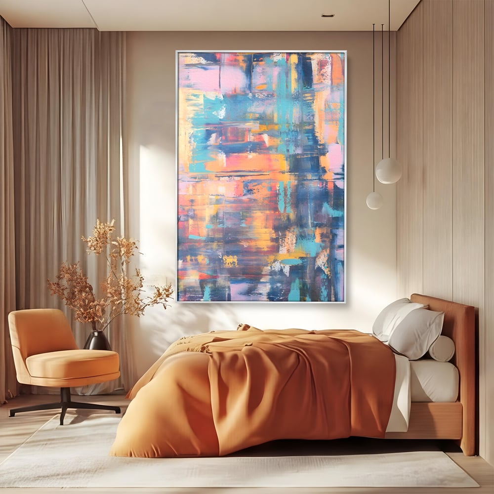 Leinwandbilder Premium LuxCanva® C1226, Abstrakte Farben Landschaft, Entspannen, Wohnzimmer, Lebendige Farben