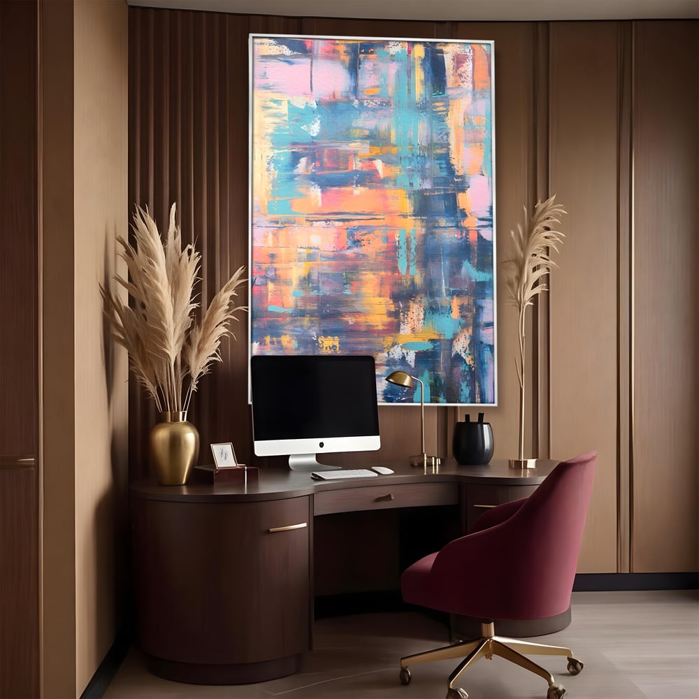 Leinwandbilder Premium LuxCanva® C1226, Abstrakte Farben Landschaft, Entspannen, Wohnzimmer, Lebendige Farben