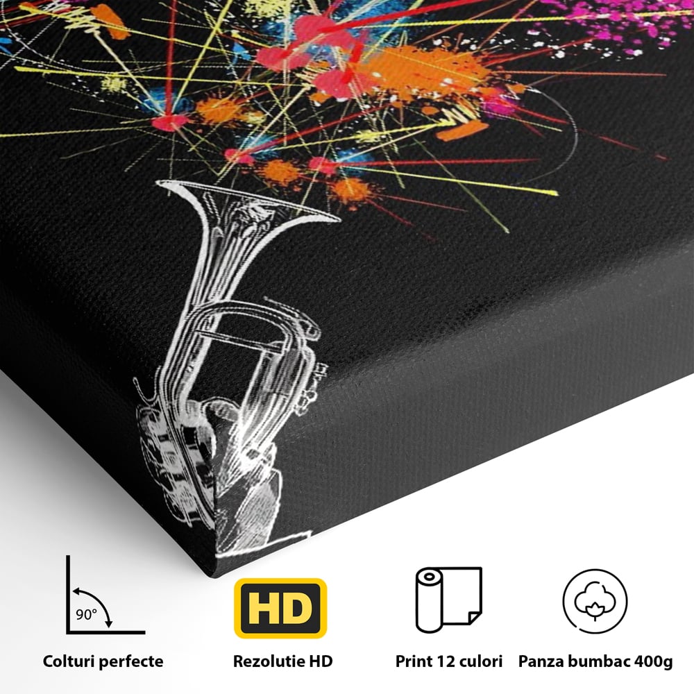 Leinwandbilder Premium LuxCanva® C1227, Sound Of Music , Farben, Dekorativ, Wohnzimmer, Lebendige Farben