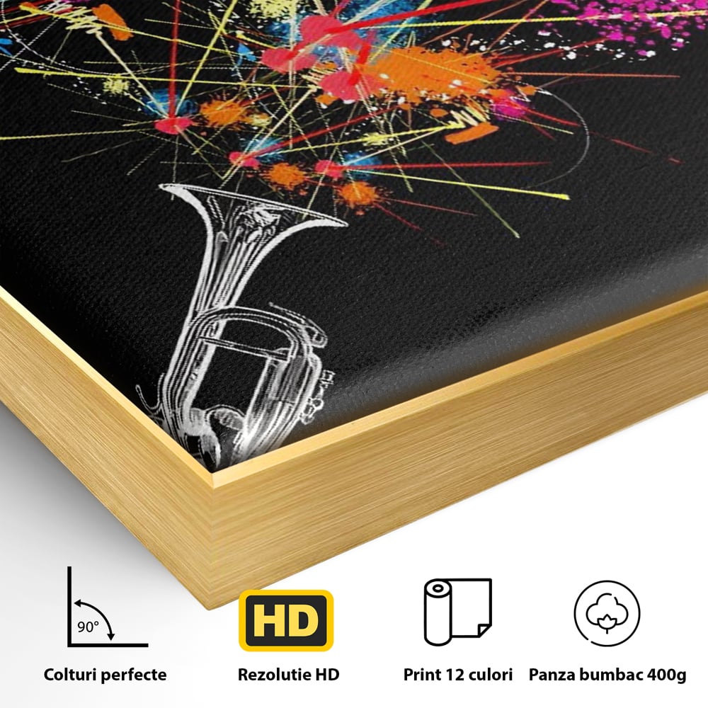 Leinwandbilder Premium LuxCanva® C1227, Sound Of Music , Farben, Dekorativ, Wohnzimmer, Lebendige Farben