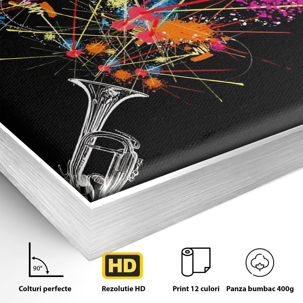 Leinwandbilder Premium LuxCanva® C1227, Sound Of Music , Farben, Dekorativ, Wohnzimmer, Lebendige Farben