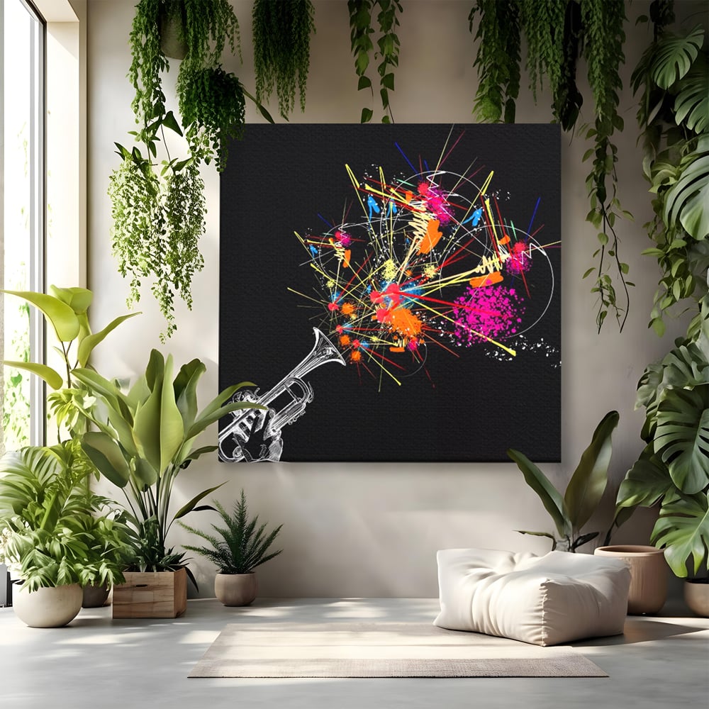 Leinwandbilder Premium LuxCanva® C1227, Sound Of Music , Farben, Dekorativ, Wohnzimmer, Lebendige Farben