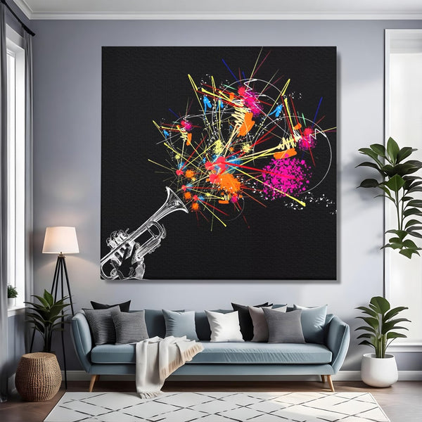 Leinwandbilder Premium LuxCanva® C1227, Sound Of Music , Farben, Dekorativ, Wohnzimmer, Lebendige Farben