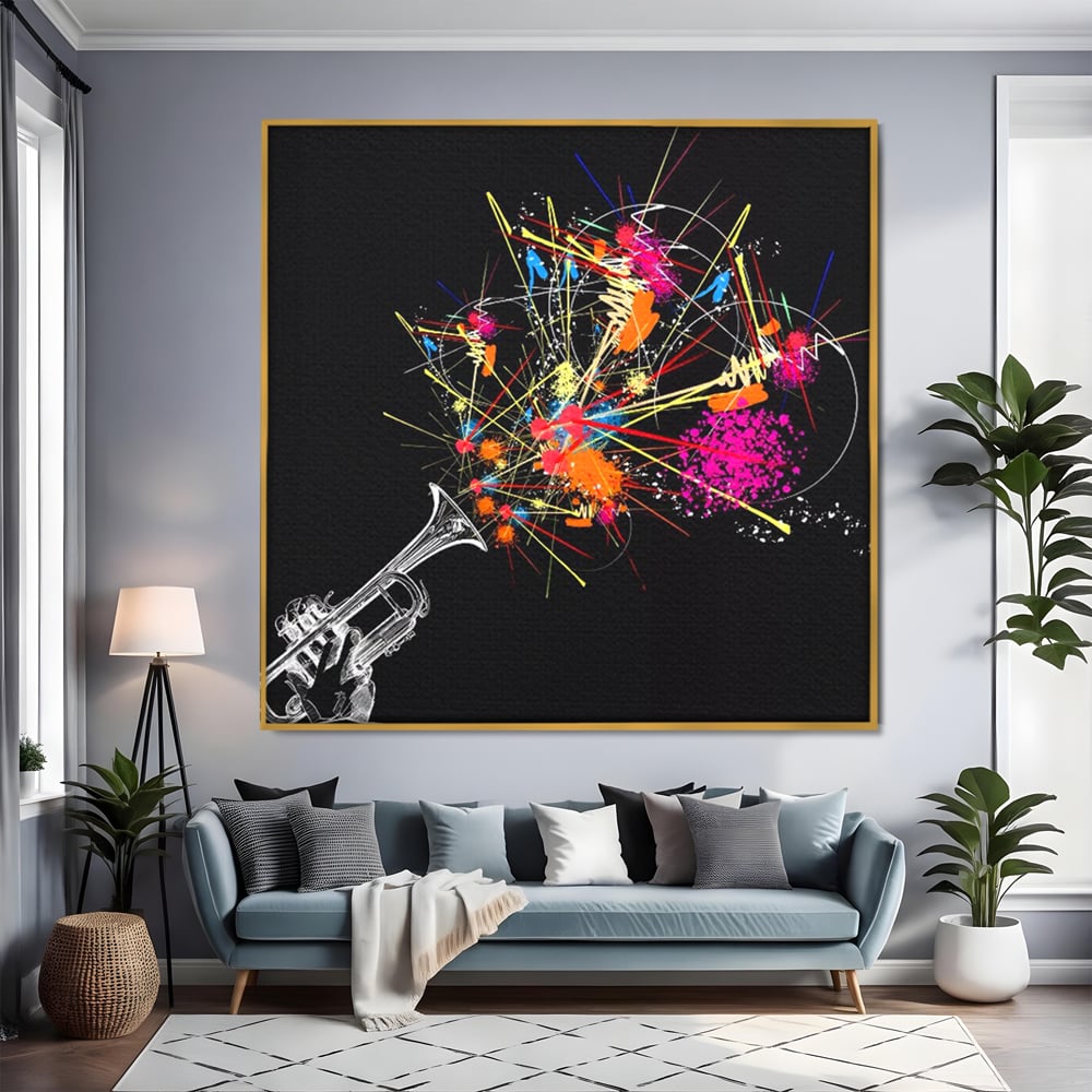 Leinwandbilder Premium LuxCanva® C1227, Sound Of Music , Farben, Dekorativ, Wohnzimmer, Lebendige Farben