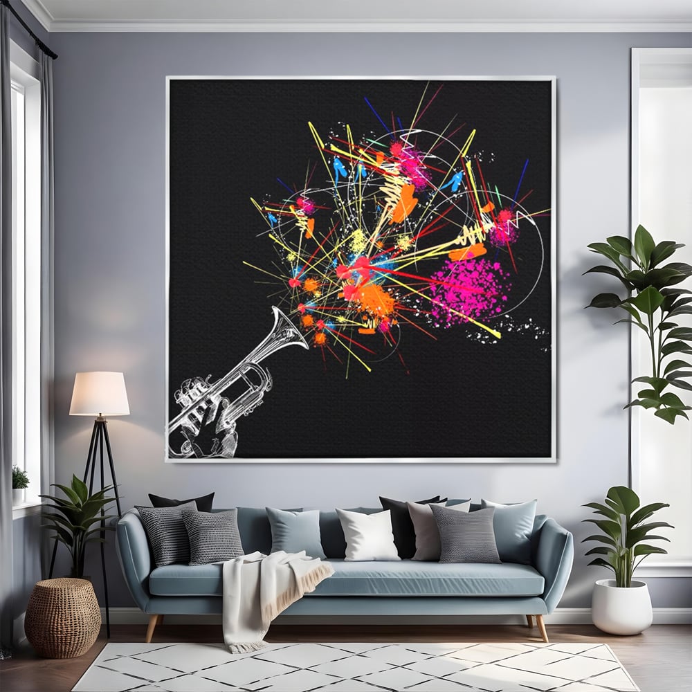 Leinwandbilder Premium LuxCanva® C1227, Sound Of Music , Farben, Dekorativ, Wohnzimmer, Lebendige Farben