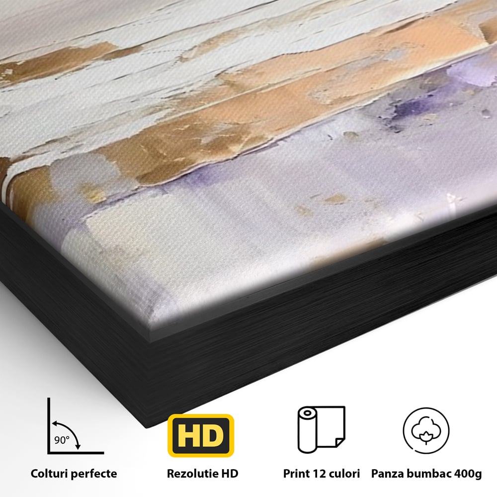 Leinwand Wandkunst Premium Canvas Wandkunst LuxCanva® C1229, Abstrakte Wellen des Meeres , Farben, Dekorativ, Wohnzimmer, Lebendige Farben