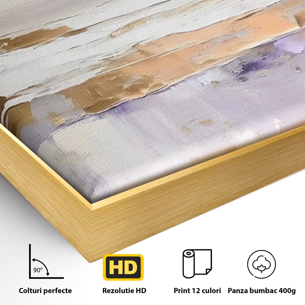 Leinwand Wandkunst Premium Canvas Wandkunst LuxCanva® C1229, Abstrakte Wellen des Meeres , Farben, Dekorativ, Wohnzimmer, Lebendige Farben