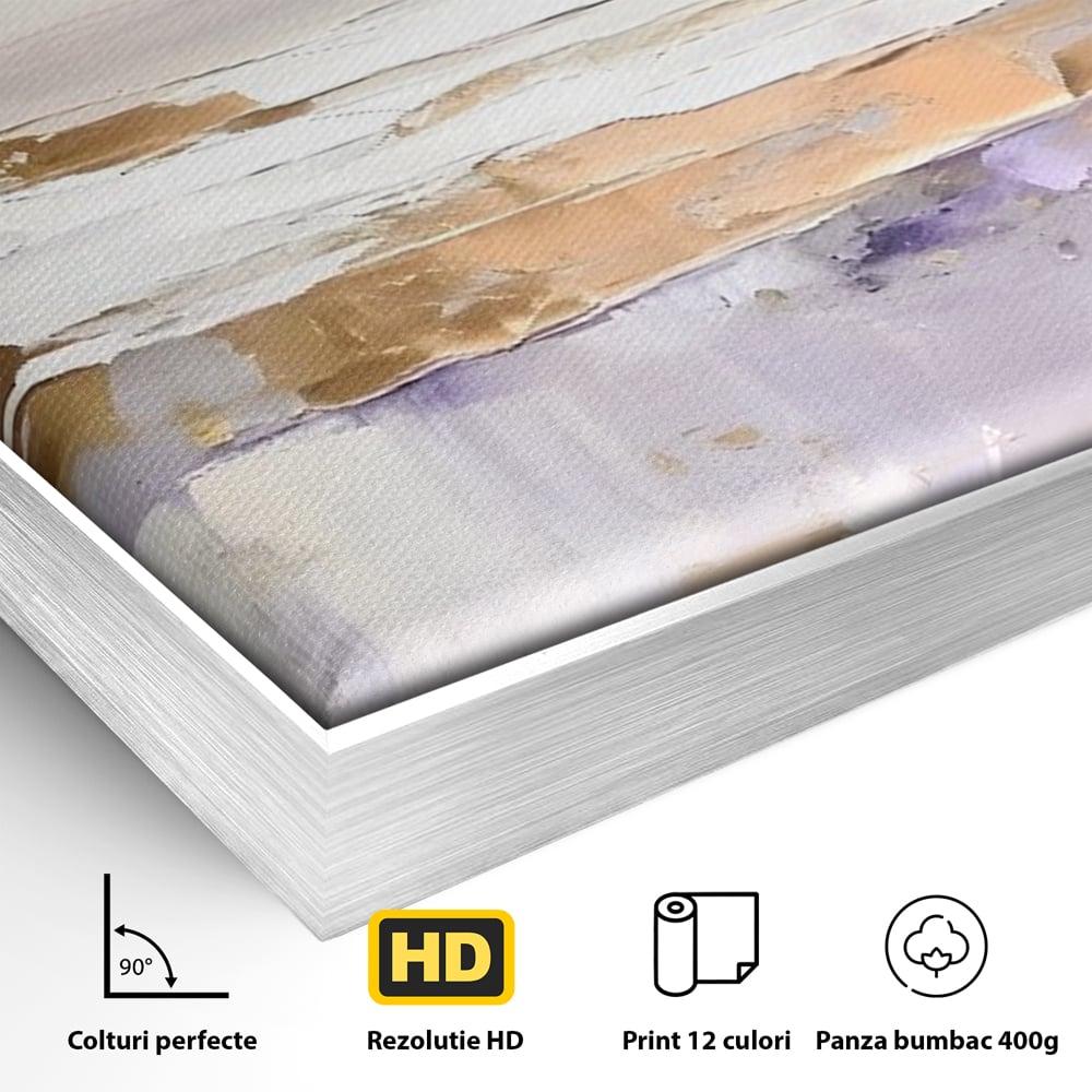 Leinwand Wandkunst Premium Canvas Wandkunst LuxCanva® C1229, Abstrakte Wellen des Meeres , Farben, Dekorativ, Wohnzimmer, Lebendige Farben