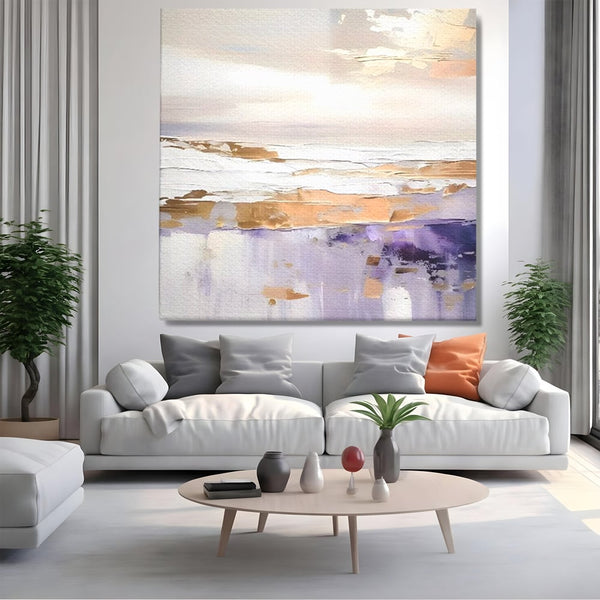 Leinwand Wandkunst Premium Canvas Wandkunst LuxCanva® C1229, Abstrakte Wellen des Meeres , Farben, Dekorativ, Wohnzimmer, Lebendige Farben