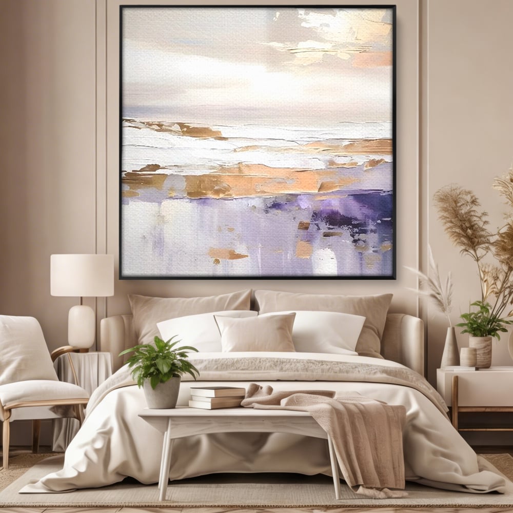 Leinwand Wandkunst Premium Canvas Wandkunst LuxCanva® C1229, Abstrakte Wellen des Meeres , Farben, Dekorativ, Wohnzimmer, Lebendige Farben