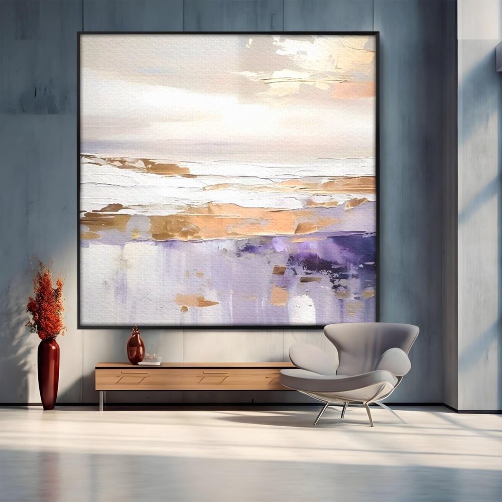Leinwand Wandkunst Premium Canvas Wandkunst LuxCanva® C1229, Abstrakte Wellen des Meeres , Farben, Dekorativ, Wohnzimmer, Lebendige Farben