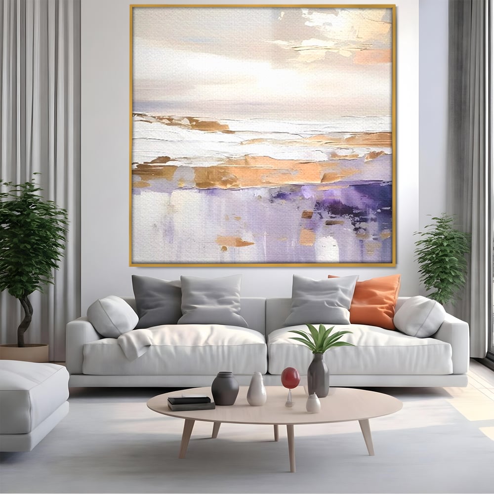 Leinwand Wandkunst Premium Canvas Wandkunst LuxCanva® C1229, Abstrakte Wellen des Meeres , Farben, Dekorativ, Wohnzimmer, Lebendige Farben