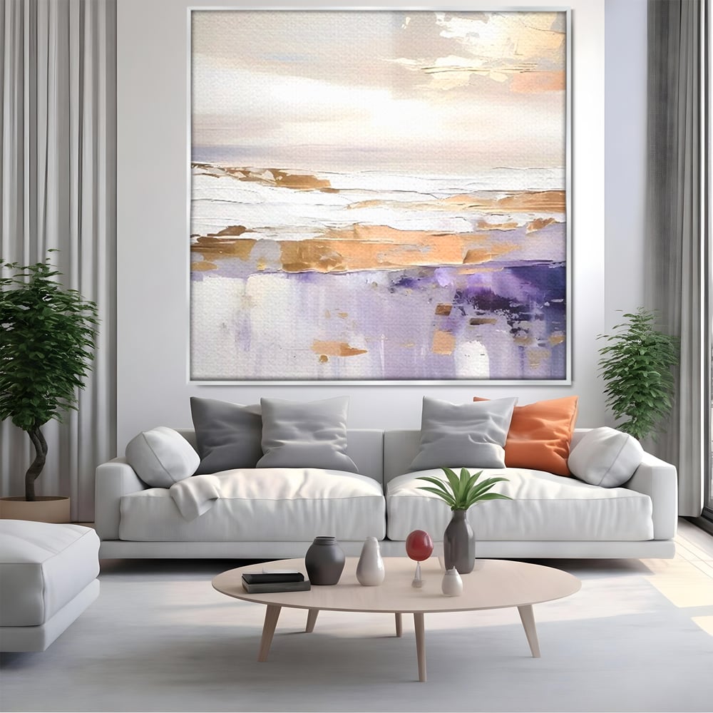 Leinwand Wandkunst Premium Canvas Wandkunst LuxCanva® C1229, Abstrakte Wellen des Meeres , Farben, Dekorativ, Wohnzimmer, Lebendige Farben
