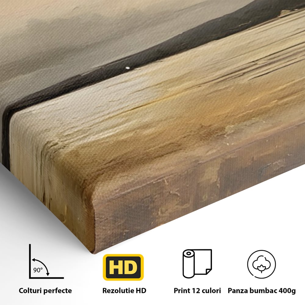 Tablou Canvas Premium LuxCanva® C1230, Sunset On The Lake , Relaxare, Living Room, Culori Vibrante