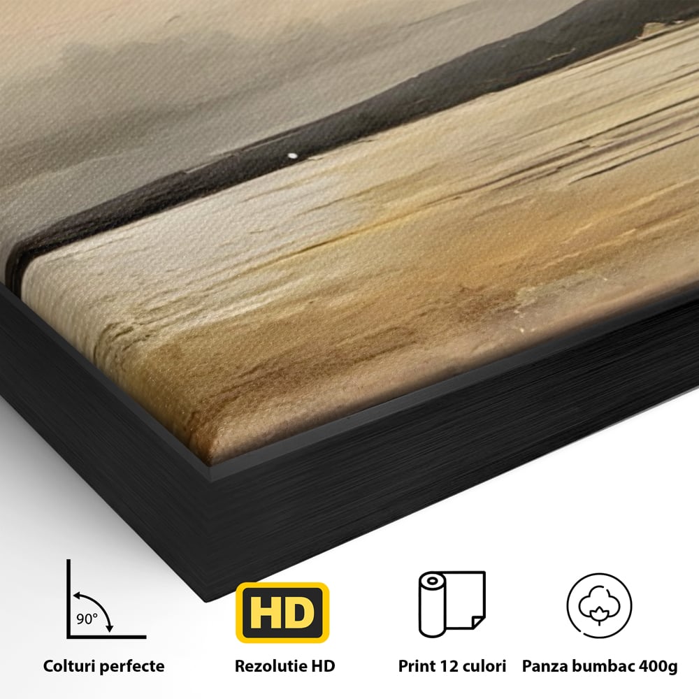 Tablou Canvas Premium LuxCanva® C1230, Sunset On The Lake , Relaxare, Living Room, Culori Vibrante