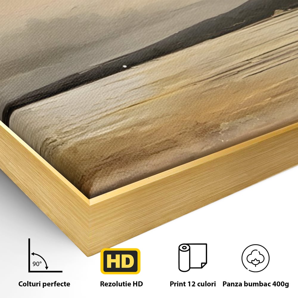 Tablou Canvas Premium LuxCanva® C1230, Sunset On The Lake , Relaxare, Living Room, Culori Vibrante