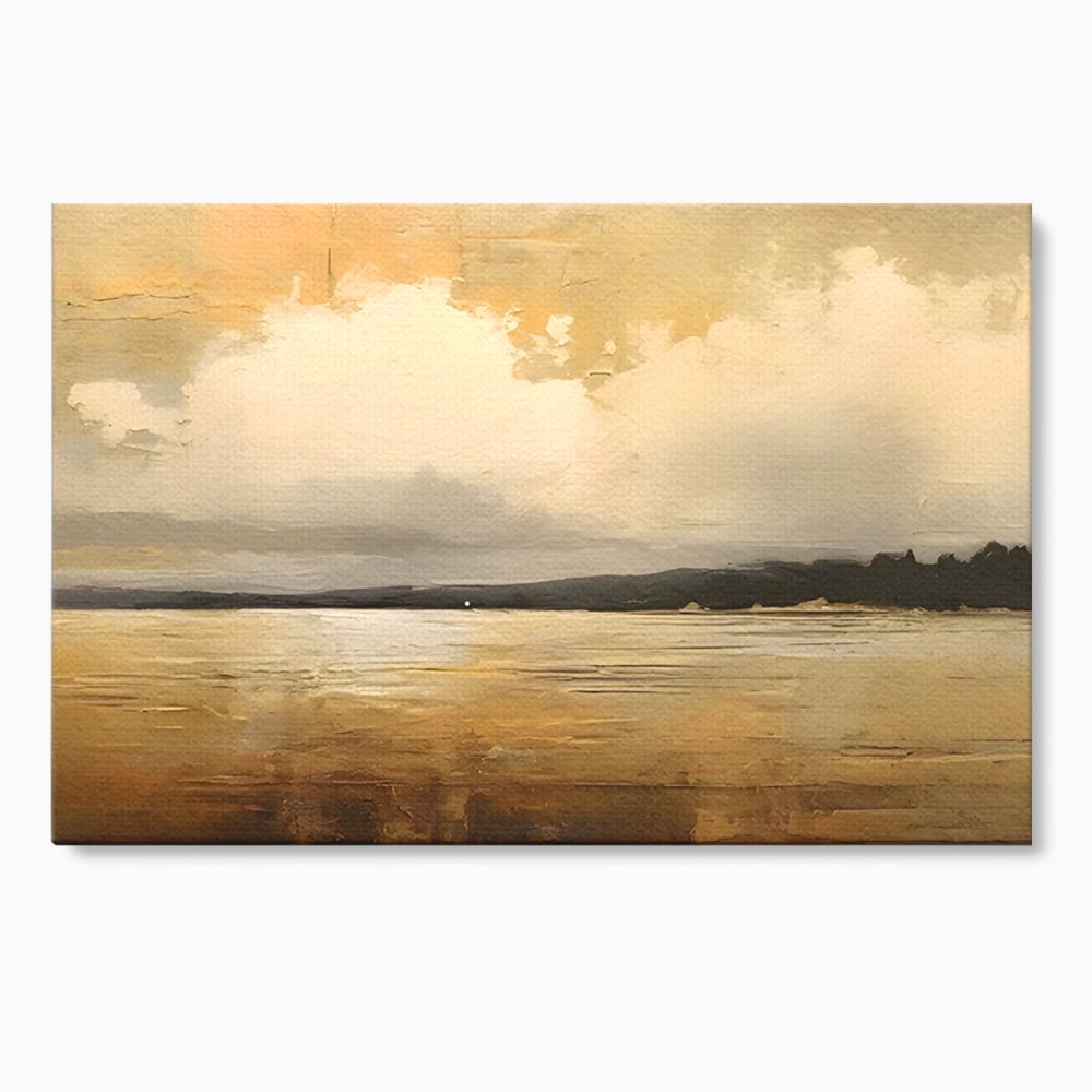 Tablou Canvas Premium LuxCanva® C1230, Sunset On The Lake , Relaxare, Living Room, Culori Vibrante