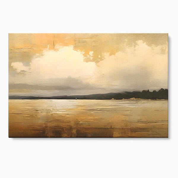Tablou Canvas Premium LuxCanva® C1230, Sunset On The Lake , Relaxare, Living Room, Culori Vibrante