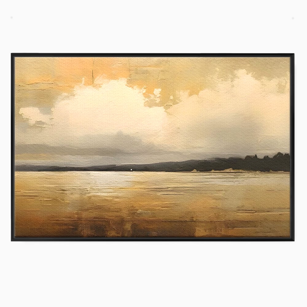 Tablou Canvas Premium LuxCanva® C1230, Sunset On The Lake , Relaxare, Living Room, Culori Vibrante