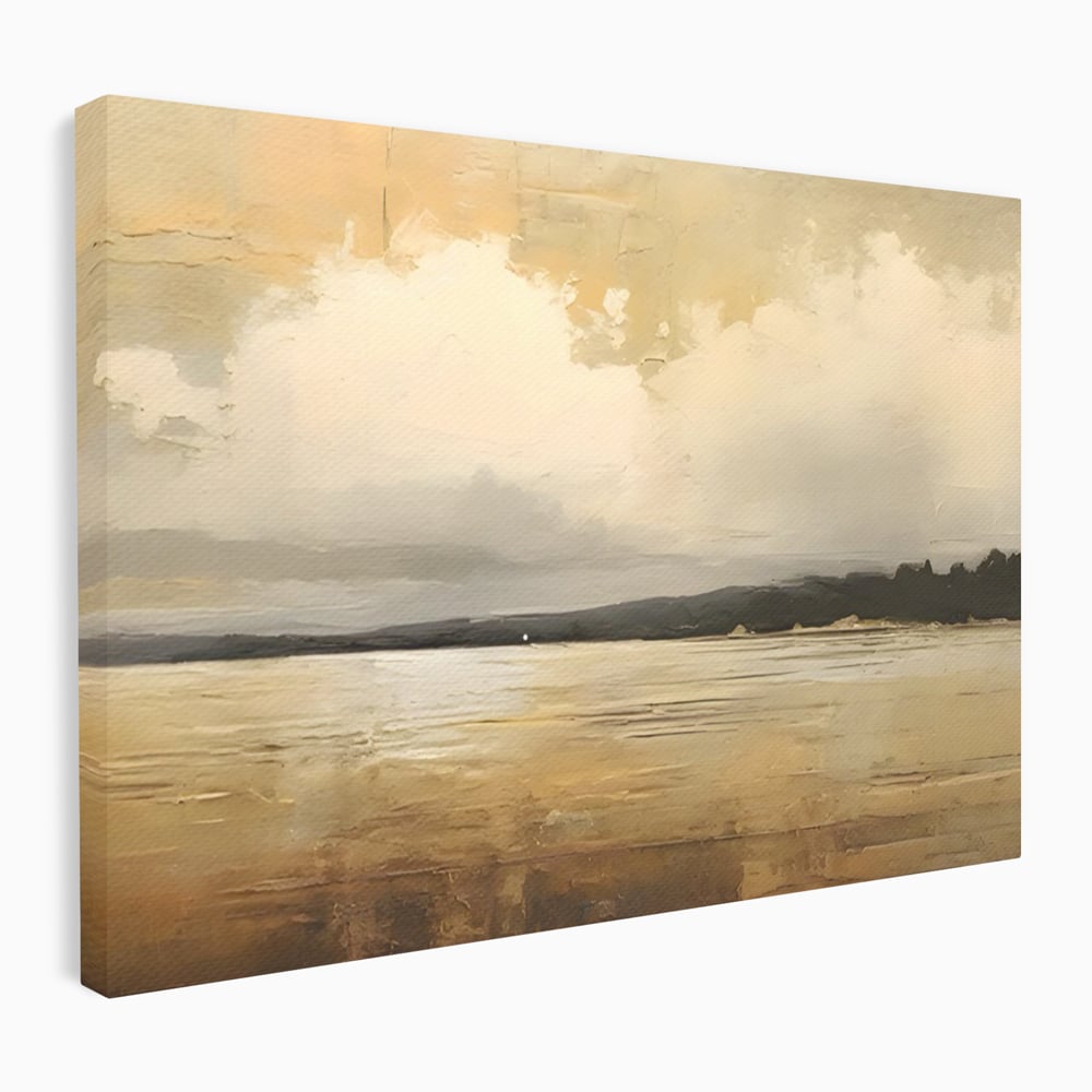 Tablou Canvas Premium LuxCanva® C1230, Sunset On The Lake , Relaxare, Living Room, Culori Vibrante