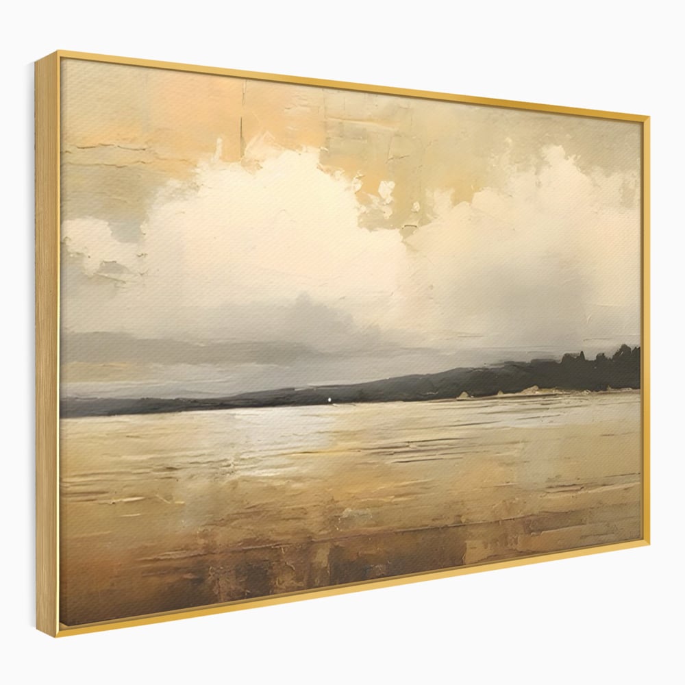 Tablou Canvas Premium LuxCanva® C1230, Sunset On The Lake , Relaxare, Living Room, Culori Vibrante