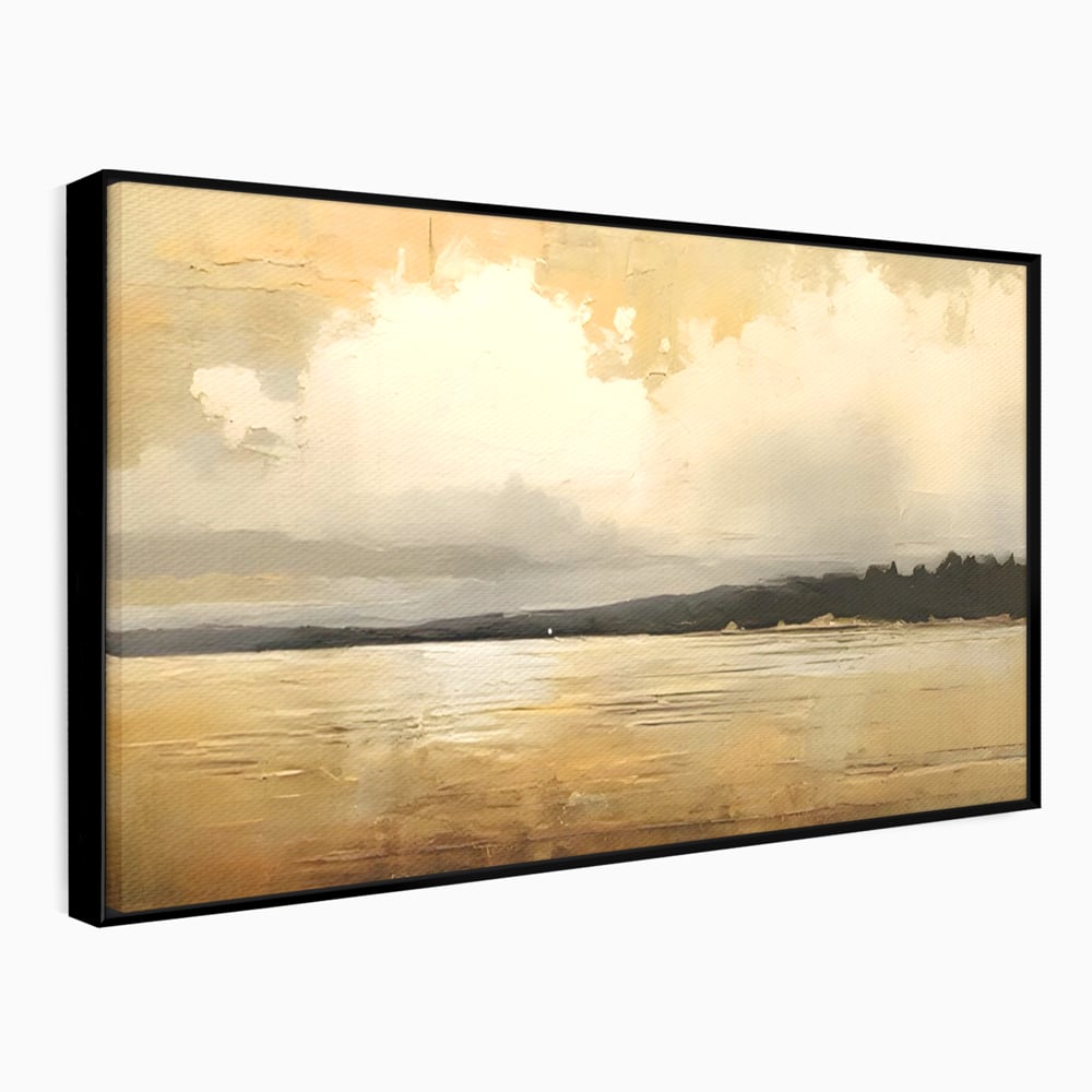 Tablou Canvas Premium LuxCanva® C1230, Sunset On The Lake , Relaxare, Living Room, Culori Vibrante