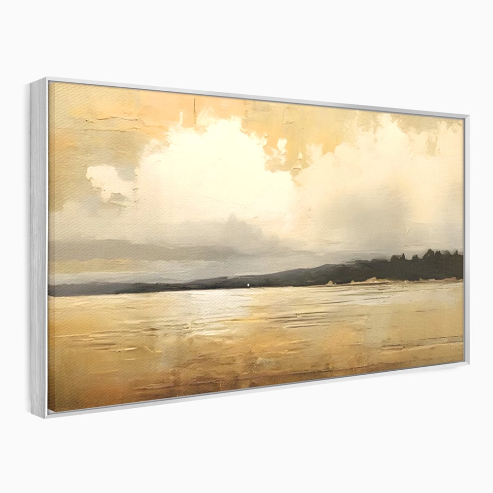 Tablou Canvas Premium LuxCanva® C1230, Sunset On The Lake , Relaxare, Living Room, Culori Vibrante