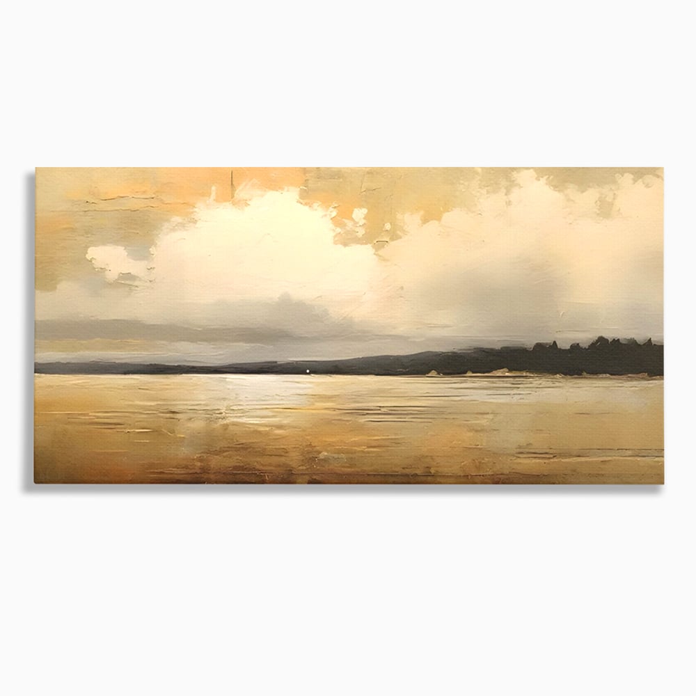 Tablou Canvas Premium LuxCanva® C1230, Sunset On The Lake , Relaxare, Living Room, Culori Vibrante