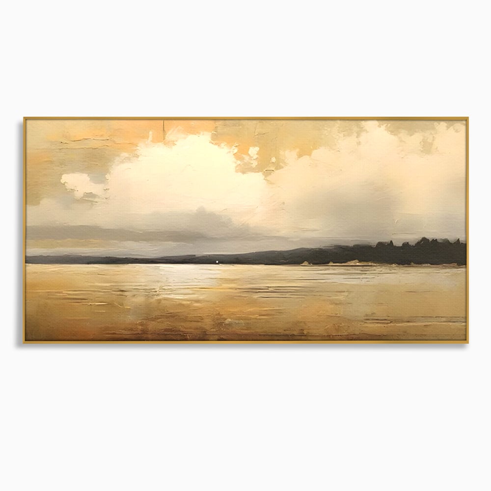 Tablou Canvas Premium LuxCanva® C1230, Sunset On The Lake , Relaxare, Living Room, Culori Vibrante