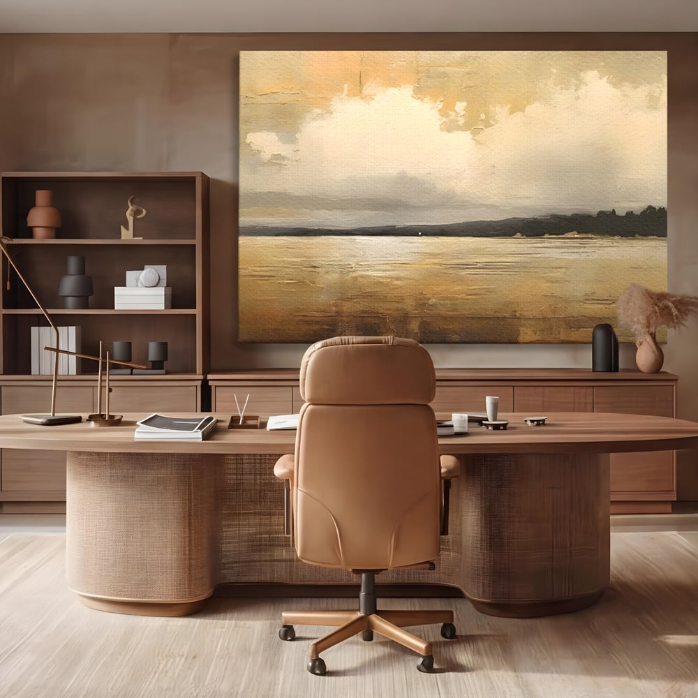 Tablou Canvas Premium LuxCanva® C1230, Sunset On The Lake , Relaxare, Living Room, Culori Vibrante