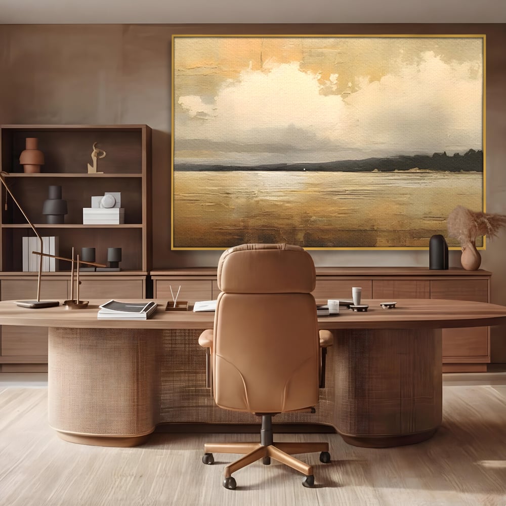 Tablou Canvas Premium LuxCanva® C1230, Sunset On The Lake , Relaxare, Living Room, Culori Vibrante