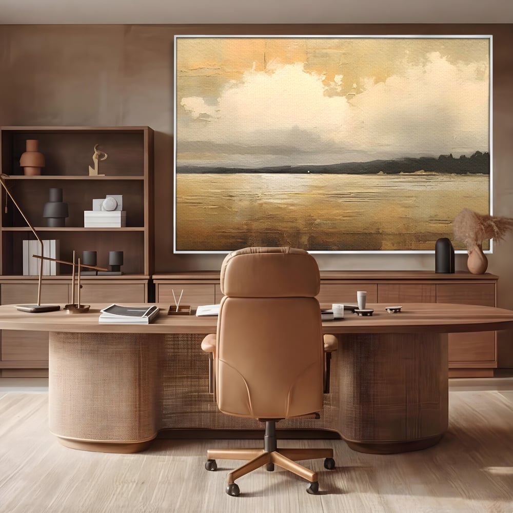Tablou Canvas Premium LuxCanva® C1230, Sunset On The Lake , Relaxare, Living Room, Culori Vibrante