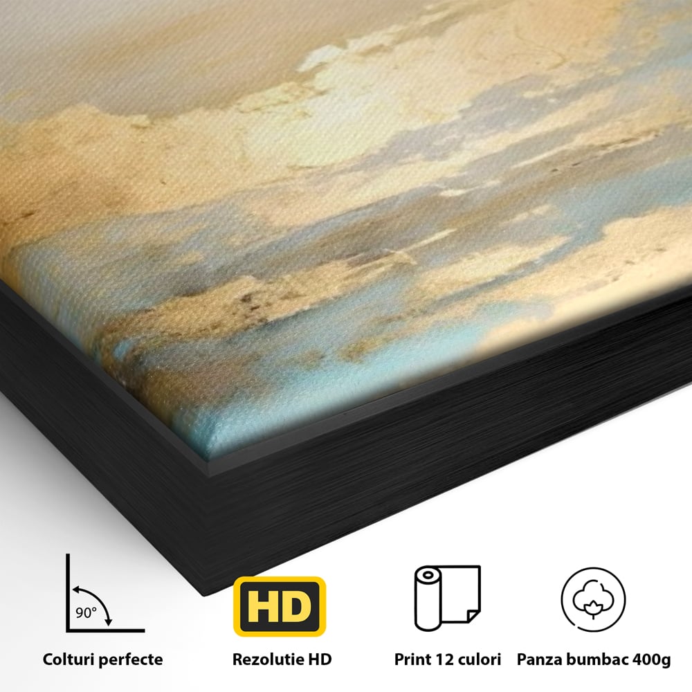 Tablou Canvas Premium LuxCanva® C1231, Rasarit Deasupra Marii , Relaxare, Living Room, Culori Vibrante