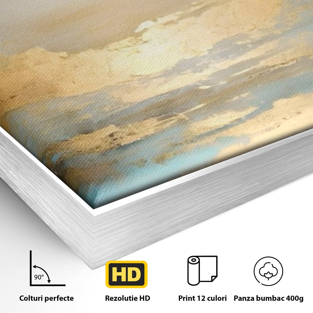 Tablou Canvas Premium LuxCanva® C1231, Rasarit Deasupra Marii , Relaxare, Living Room, Culori Vibrante
