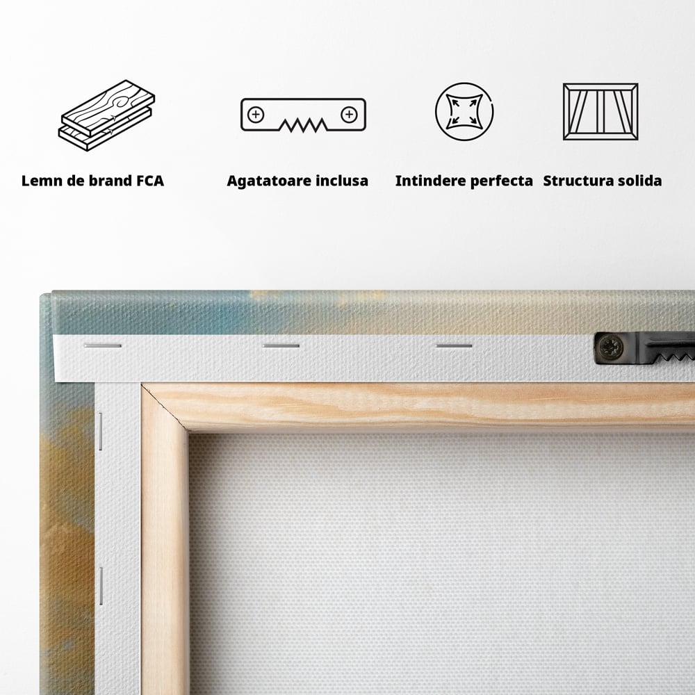 Tablou Canvas Premium LuxCanva® C1231, Rasarit Deasupra Marii , Relaxare, Living Room, Culori Vibrante
