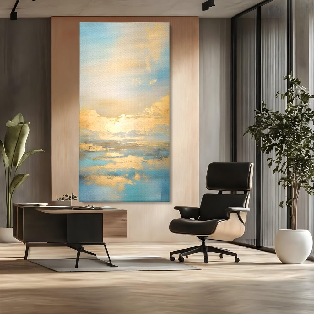 Tablou Canvas Premium LuxCanva® C1231, Rasarit Deasupra Marii , Relaxare, Living Room, Culori Vibrante