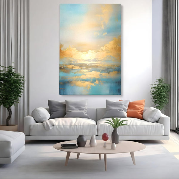 Tablou Canvas Premium LuxCanva® C1231, Rasarit Deasupra Marii , Relaxare, Living Room, Culori Vibrante