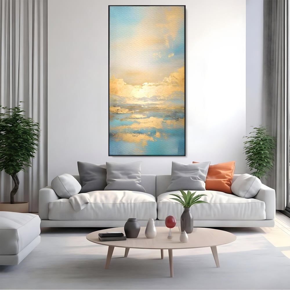 Tablou Canvas Premium LuxCanva® C1231, Rasarit Deasupra Marii , Relaxare, Living Room, Culori Vibrante