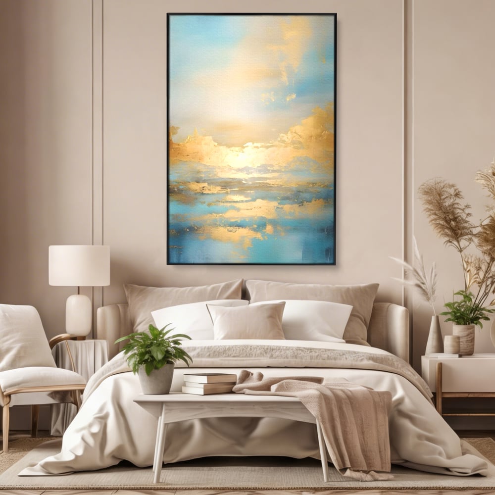 Tablou Canvas Premium LuxCanva® C1231, Rasarit Deasupra Marii , Relaxare, Living Room, Culori Vibrante