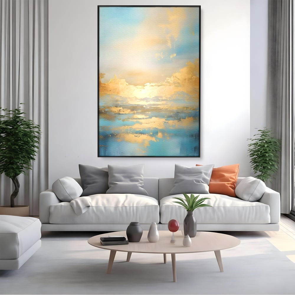 Tablou Canvas Premium LuxCanva® C1231, Rasarit Deasupra Marii , Relaxare, Living Room, Culori Vibrante