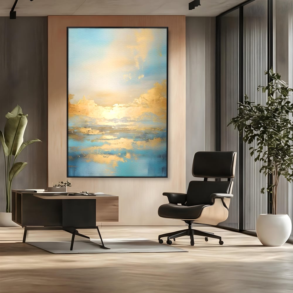 Tablou Canvas Premium LuxCanva® C1231, Rasarit Deasupra Marii , Relaxare, Living Room, Culori Vibrante