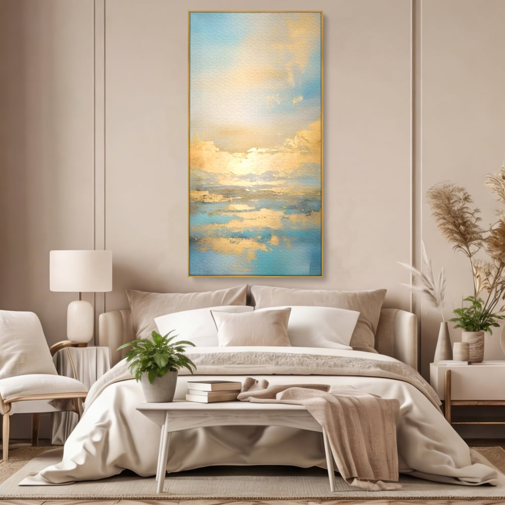 Tablou Canvas Premium LuxCanva® C1231, Rasarit Deasupra Marii , Relaxare, Living Room, Culori Vibrante