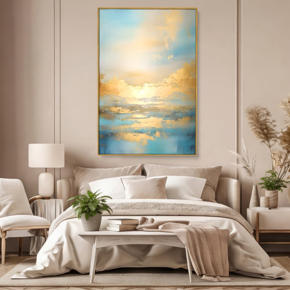 Tablou Canvas Premium LuxCanva® C1231, Rasarit Deasupra Marii , Relaxare, Living Room, Culori Vibrante