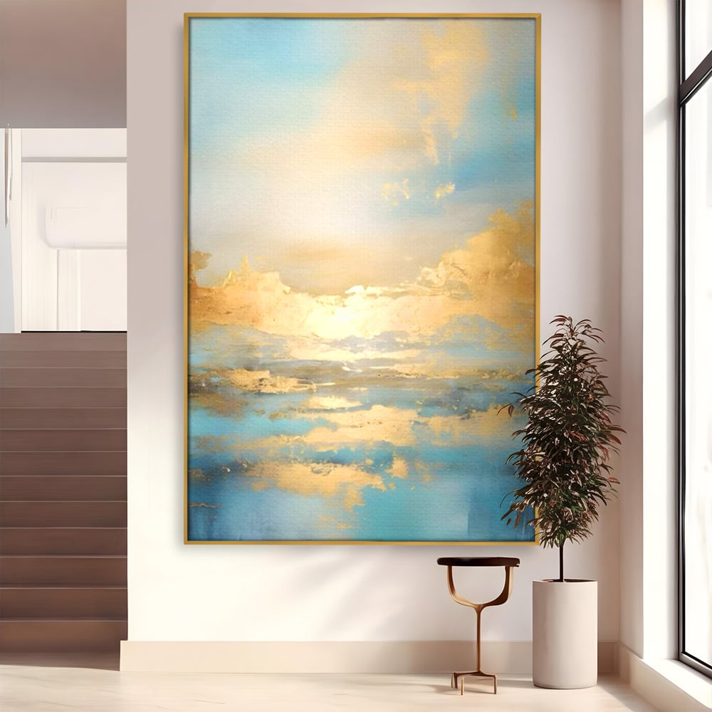 Tablou Canvas Premium LuxCanva® C1231, Rasarit Deasupra Marii , Relaxare, Living Room, Culori Vibrante