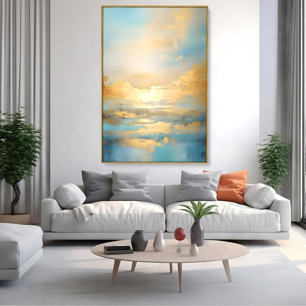 Tablou Canvas Premium LuxCanva® C1231, Rasarit Deasupra Marii , Relaxare, Living Room, Culori Vibrante