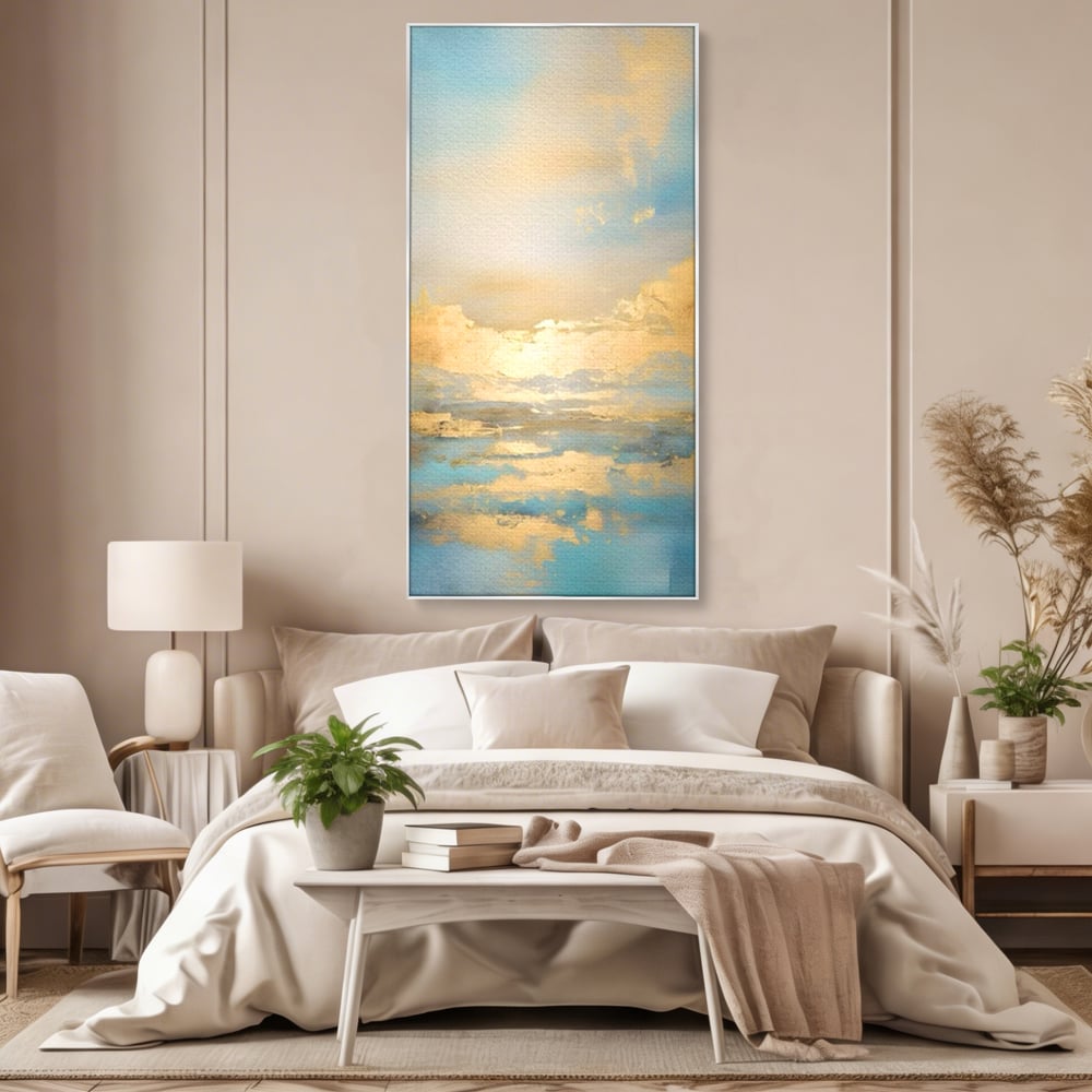 Tablou Canvas Premium LuxCanva® C1231, Rasarit Deasupra Marii , Relaxare, Living Room, Culori Vibrante