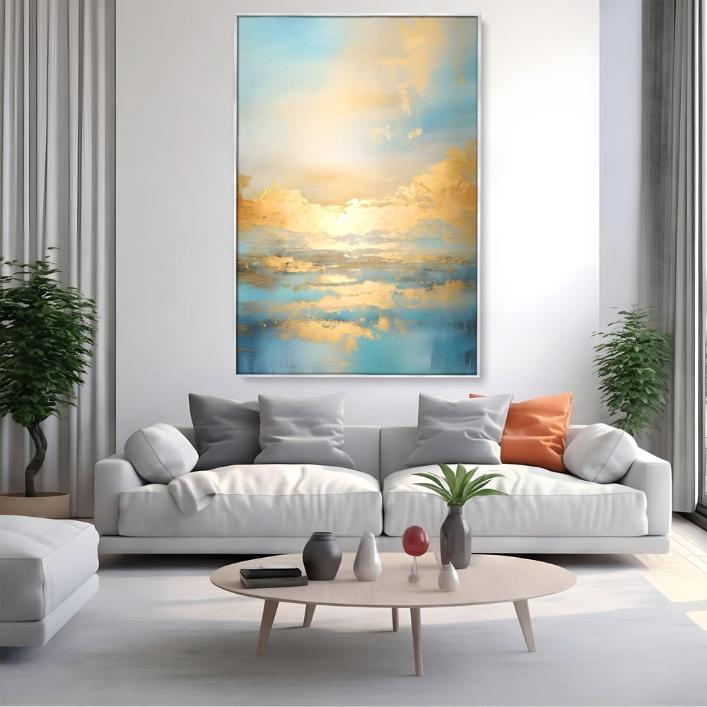 Tablou Canvas Premium LuxCanva® C1231, Rasarit Deasupra Marii , Relaxare, Living Room, Culori Vibrante